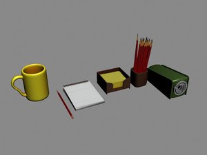 notepad pencil sharpener 3d model