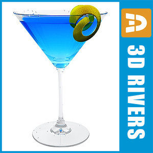 blue martini cocktail 3ds