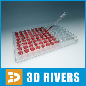 3d model medical lab plate
