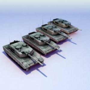 leopard2a4 lods leopard tank 3d model