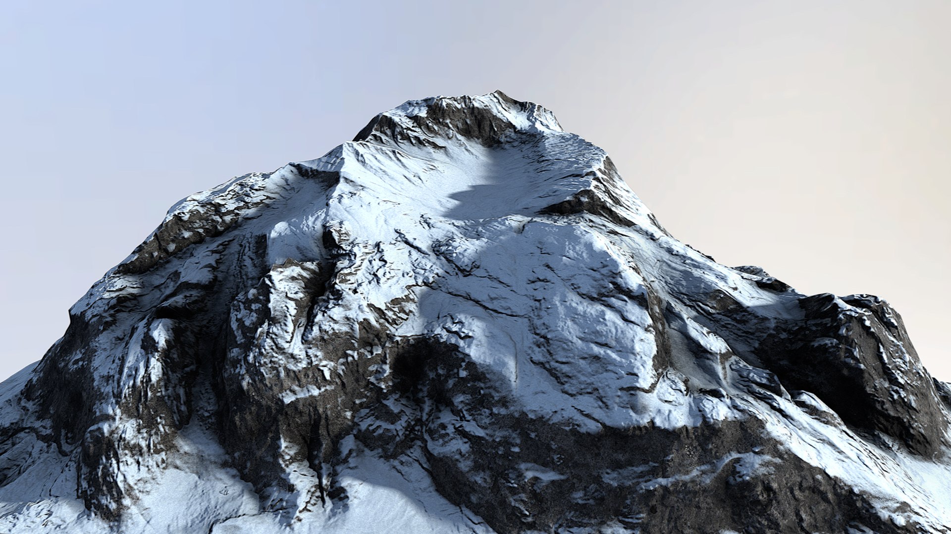 Mountain terrain snow 3D model TurboSquid 1455967