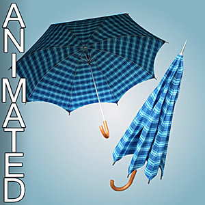 3d model umbrella animation