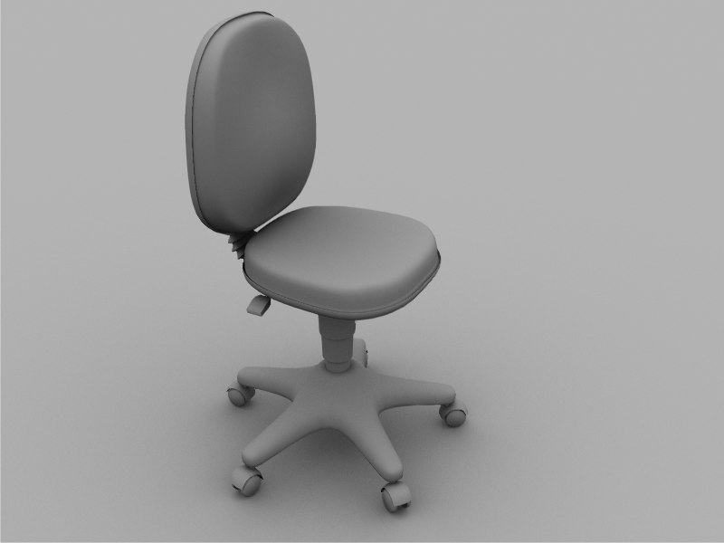 rolling spinning office chair 3d model