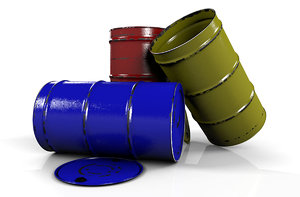 metal barrel barriles 3D model