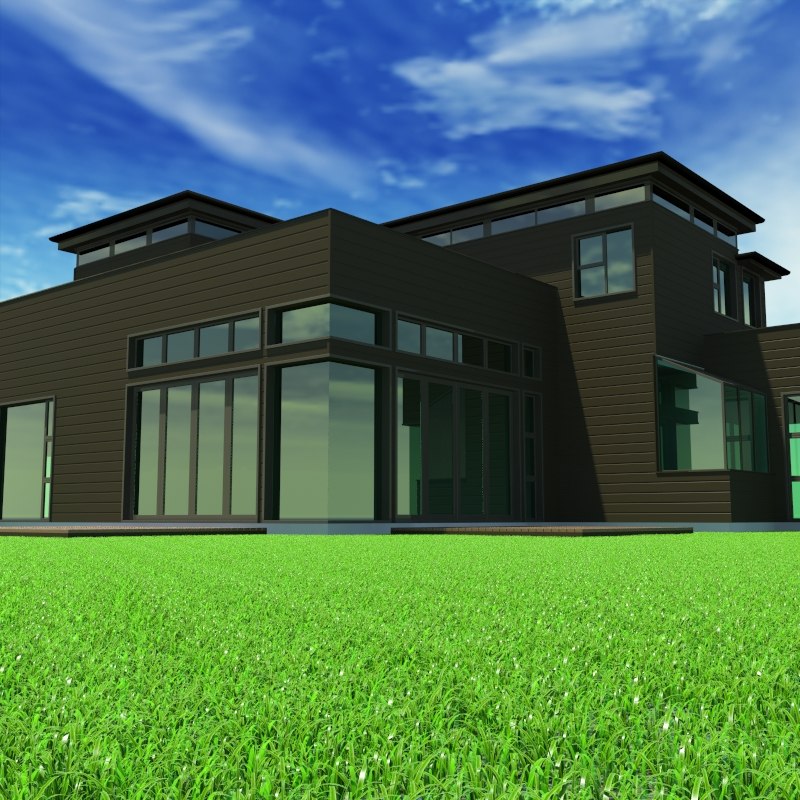 3d modern house