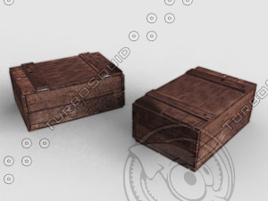 old wood box 3d model