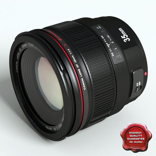 camera kit lens canon 3d model