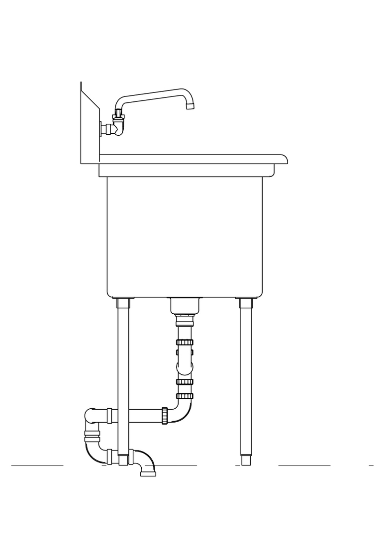 Building Revit Family sink plumbing fixture