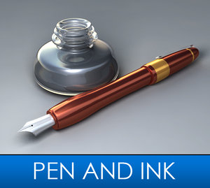 3ds max dip pen ink