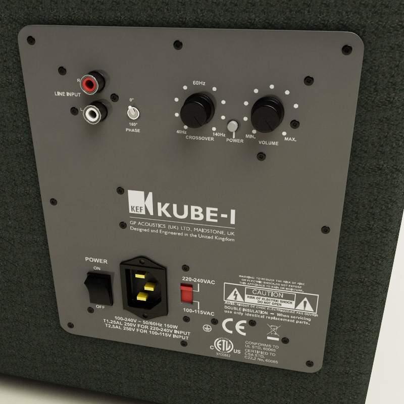 kef kube 1 subwoofer 3d model