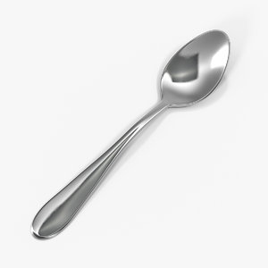 silver spoon 3D model