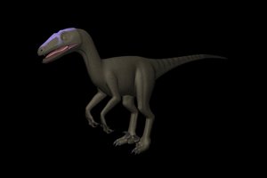 3d model theropod deinonychus modeled 001