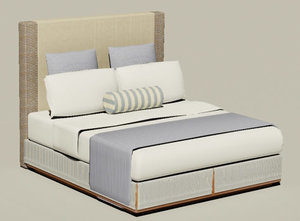 king size bed 3d max