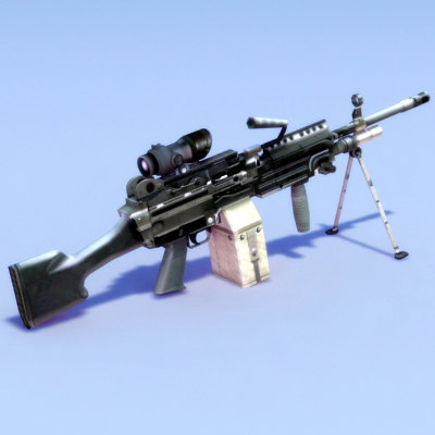 M249 Mk48 Lmgゲームモデル3dモデル Turbosquid