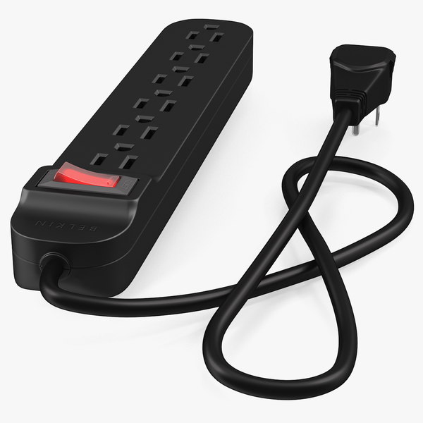 3D power strip 6 sockets