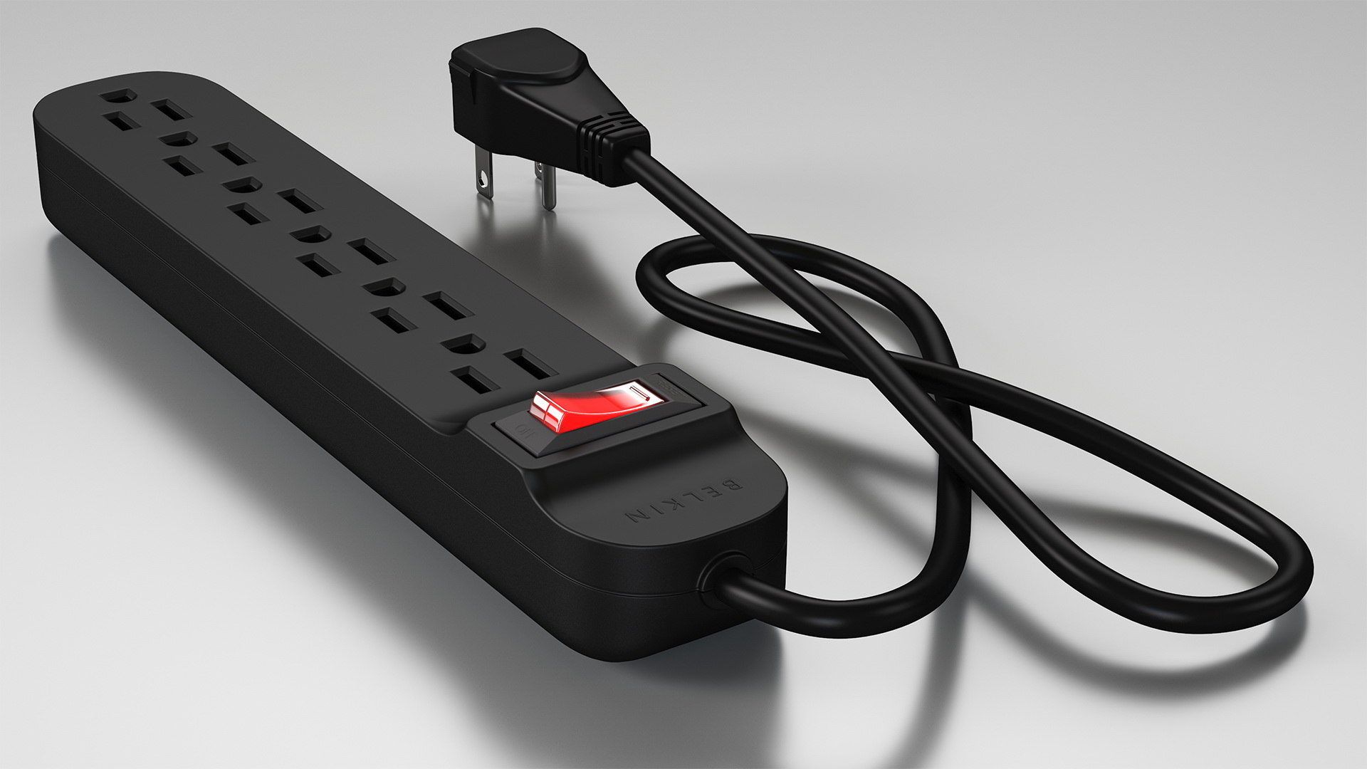 3D power strip 6 sockets - TurboSquid 1456327