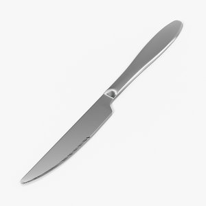 3D silver knife