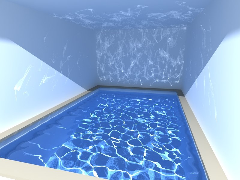 vray pool real caustics 3d max