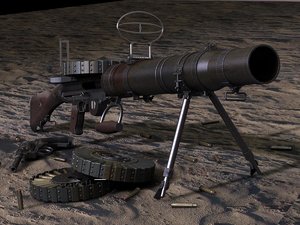 3d model lewis-gun