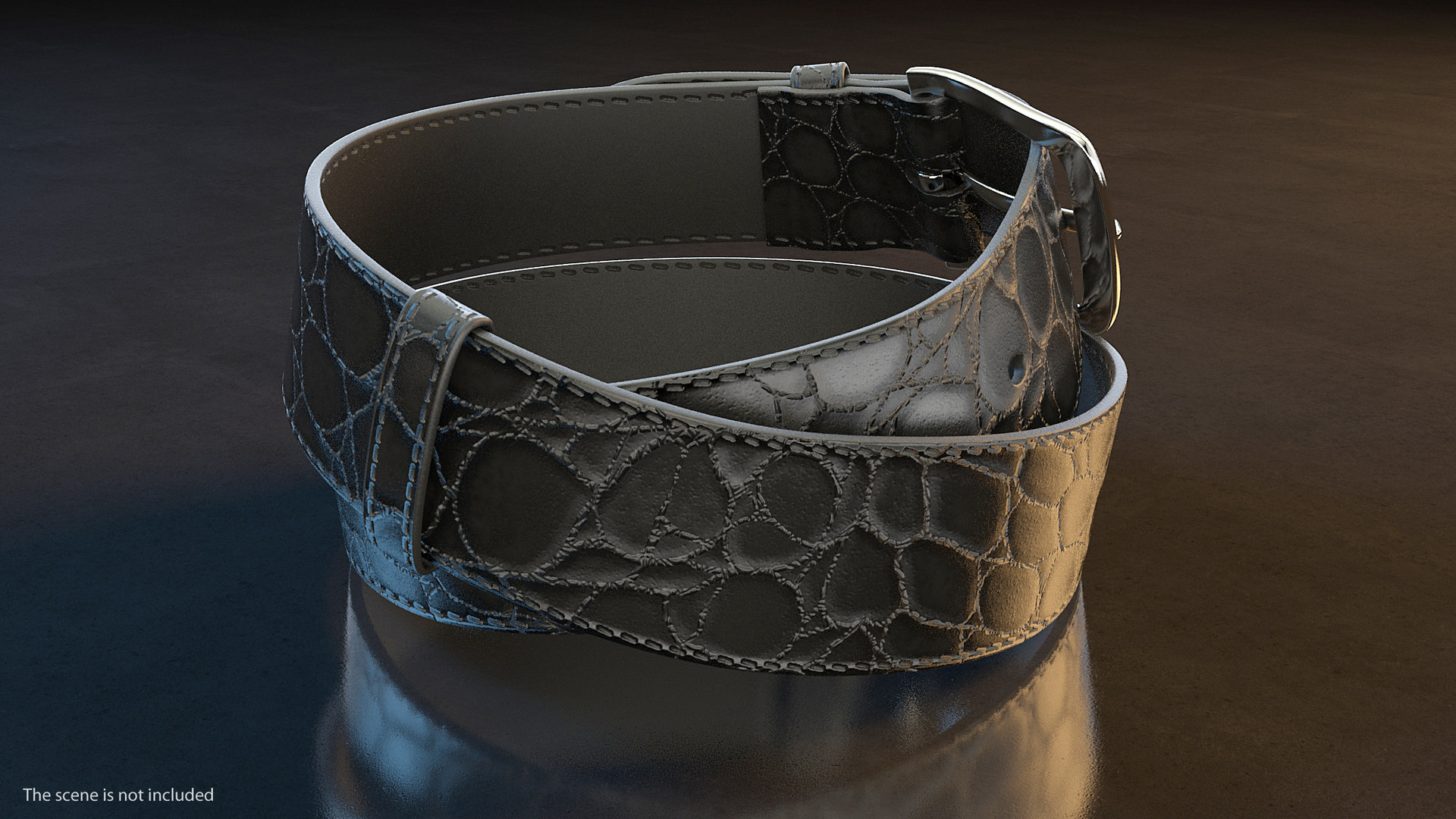 Download 3D black mock croc leather - TurboSquid 1456080