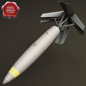 aircraft bomb mk-81 snakeye 3d max