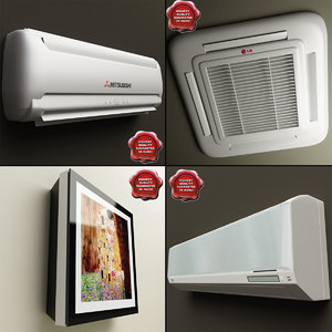 wall mounted air conditioners 3d model