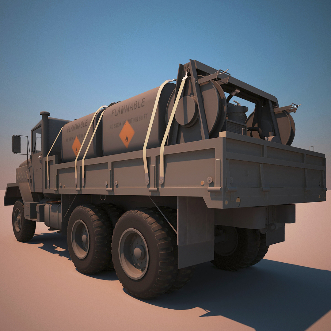 3d m923 a1 tank truck model