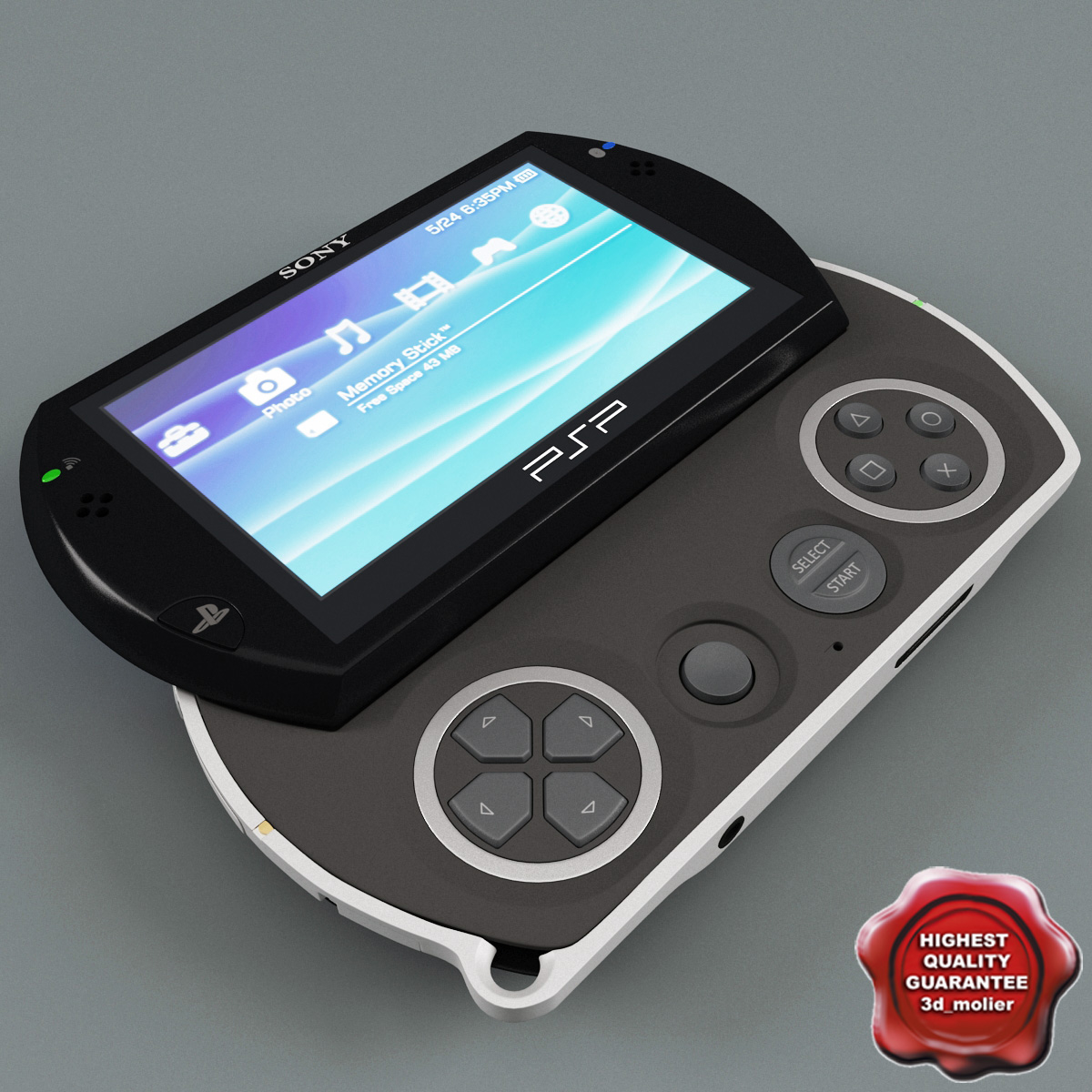 3d model sony psp n1008 black