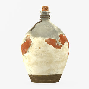 3D desert bottle modelling
