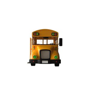 rigged cartoon bus 3D