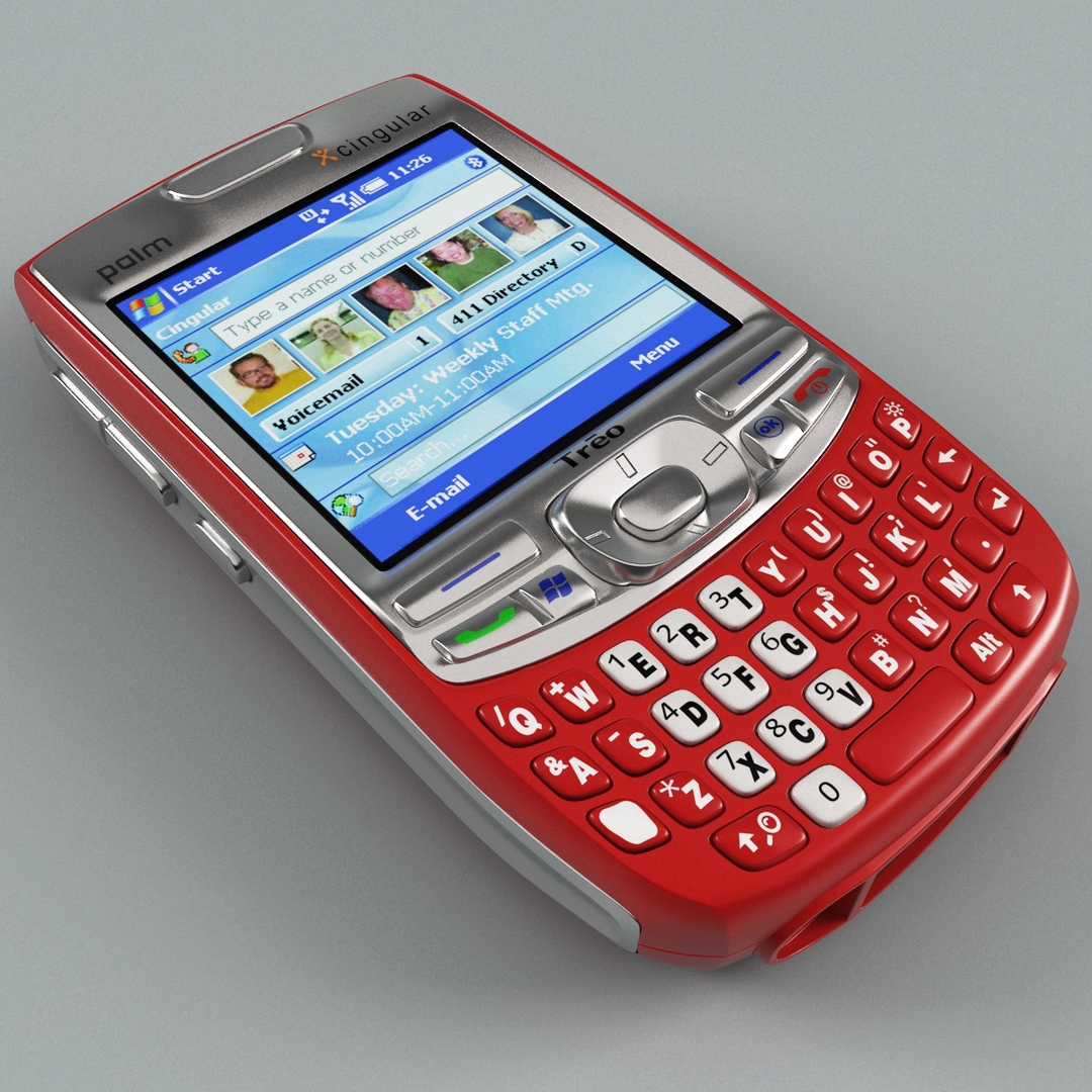 Palm Treo 750 Vermelho Modelo 3D - TurboSquid 612455