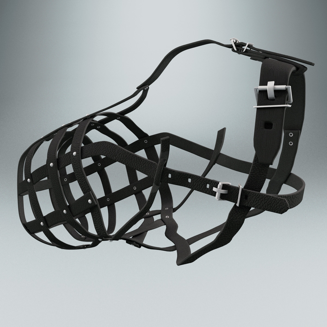 3d dog muzzle v4 model