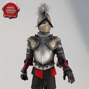 swiss guardsmen vatican knight 3d model