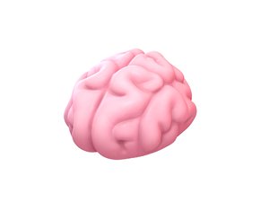 3D brain cartoon model