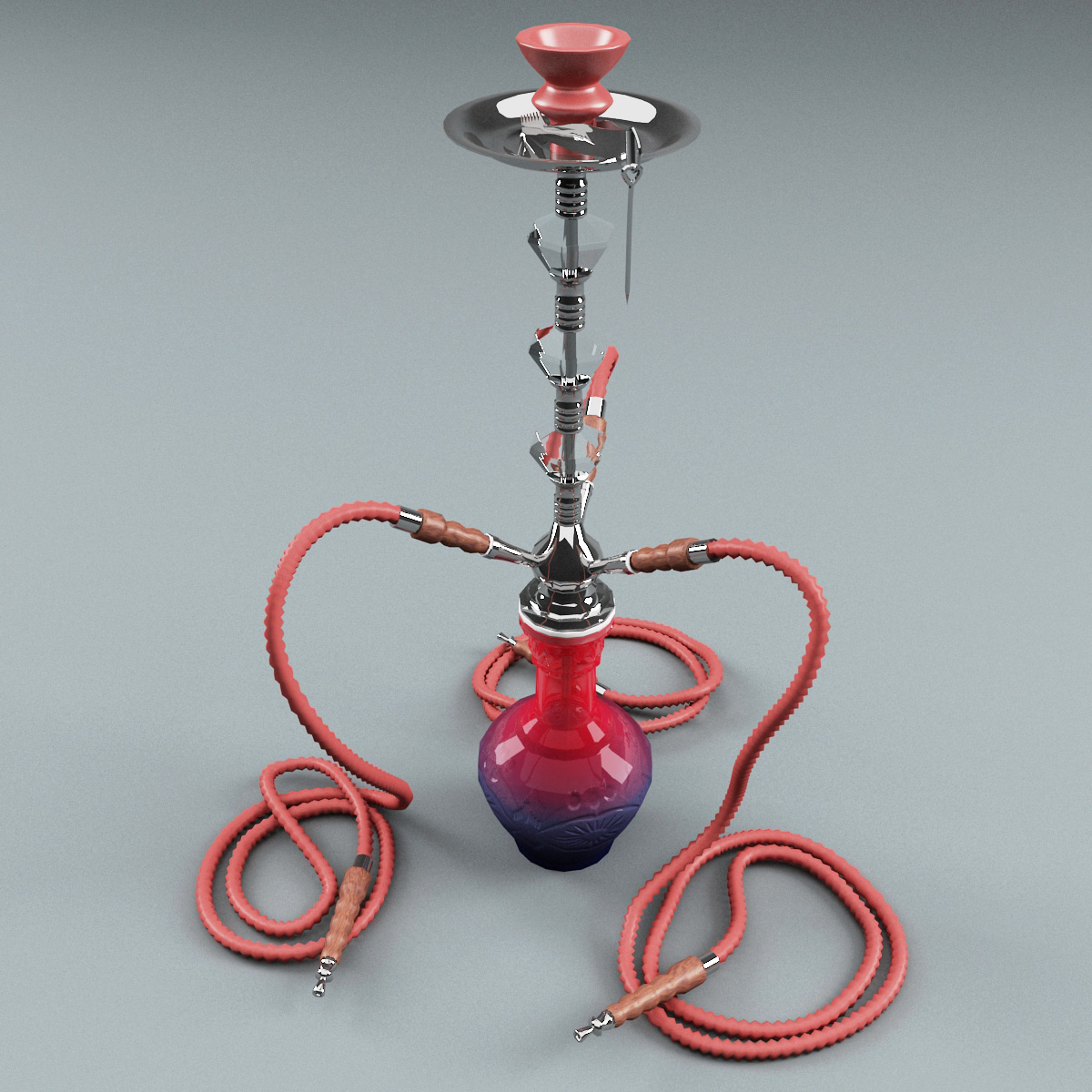 hookahs set modelled 3d max