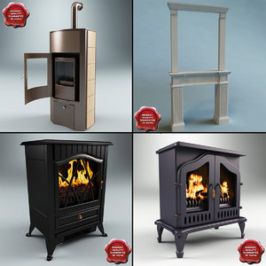 fireplaces interiors modelled max
