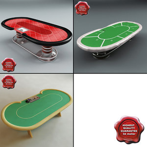 3d model poker tables