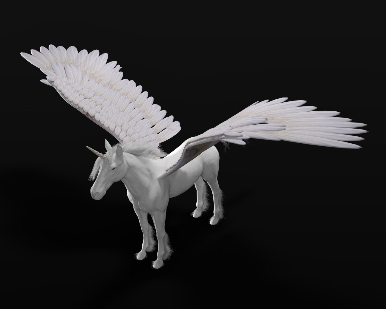 3D pegasus rigged TurboSquid 1456194