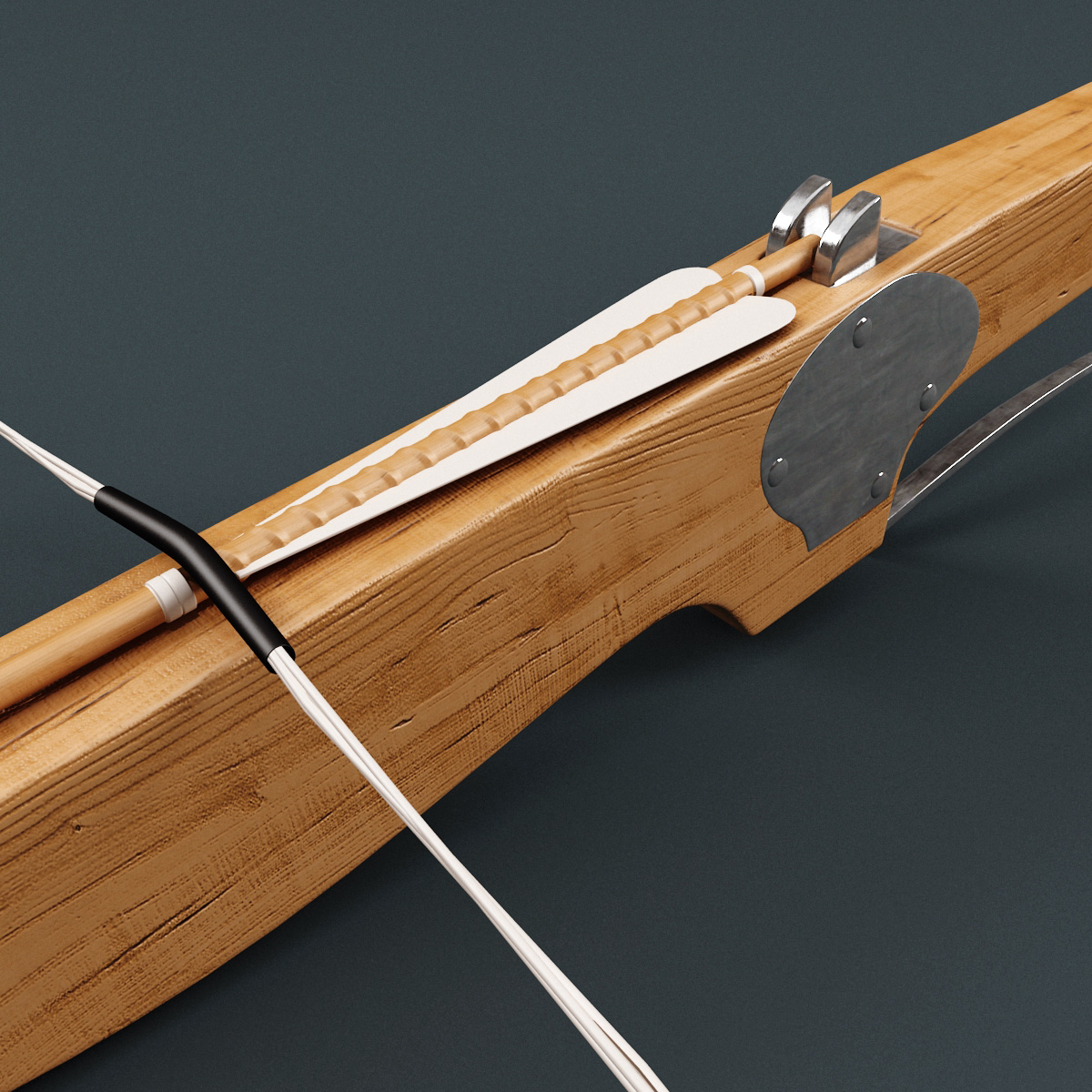 medieval crossbows bow 3d model