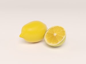 3D lemon pbr