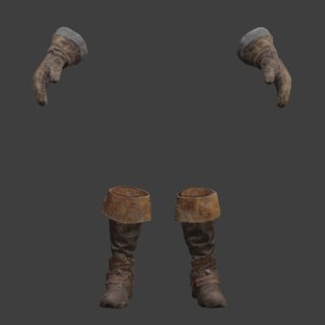 boots glove 3D model