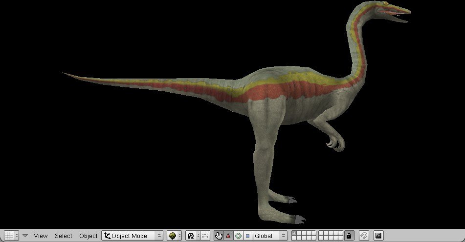 dinosaur ornithomimus 3d model