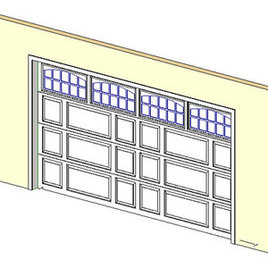 Garage Door_ 2 Car_ Raynor Baypoint w Cascade Ranch Glass Panels