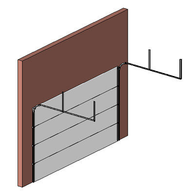 Building Revit Family garage door wide