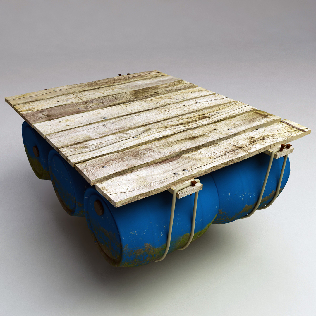 3d rafts set modelled model