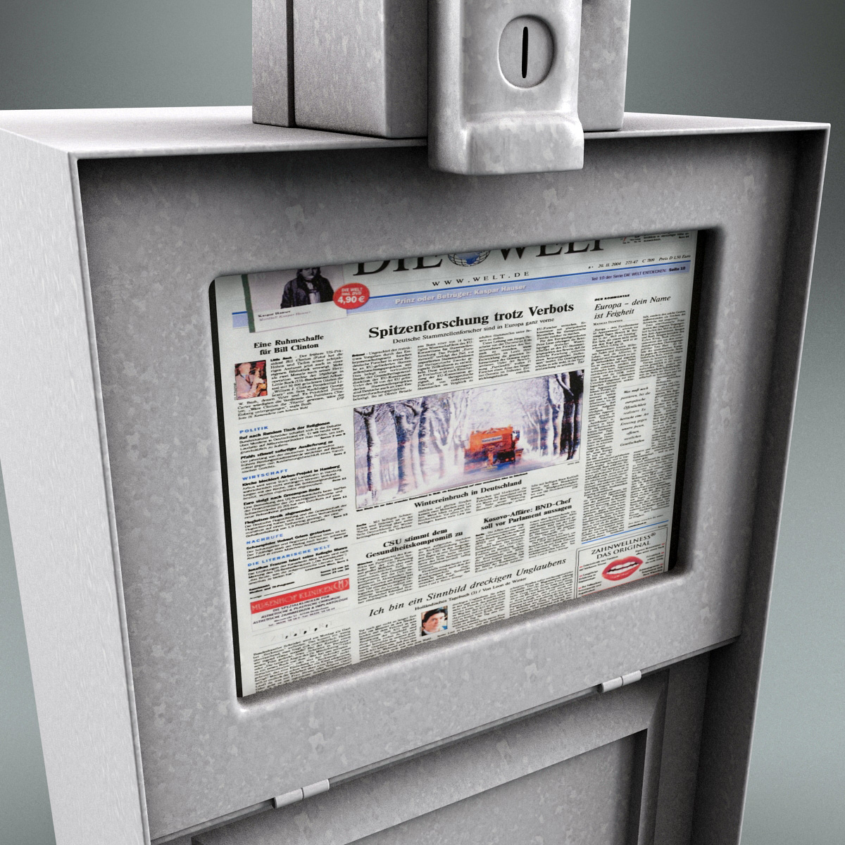 newspaper street dispenser v2 3d model