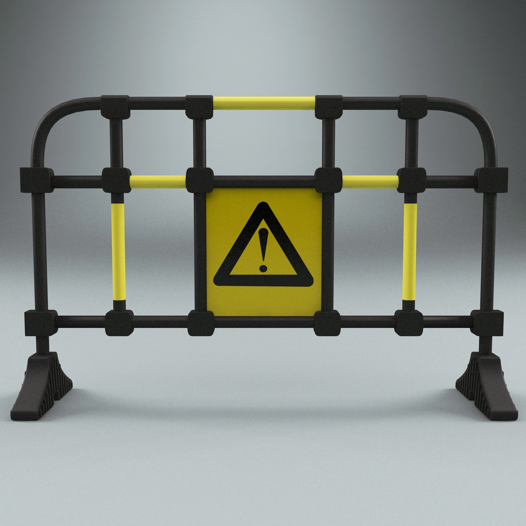 road safety barrier 3d model