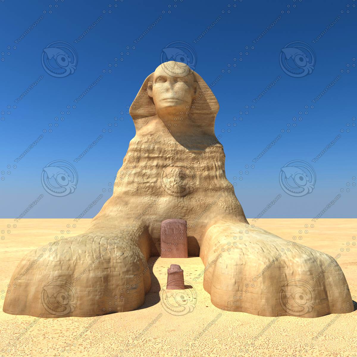 3d great sphinx model