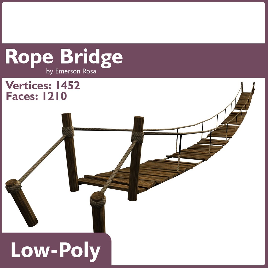 rope bridge 3d model