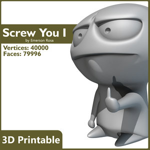 3d model screw meme print